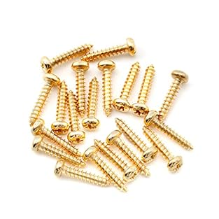For electric guitar bass or acoustic guitar machine heads mounting Screws thread length: 10mm(25/64 inch), thread diameter: 2.1mm(5/64 inch) Pan head, NOT countersunk, Phillips drive type. Please check your old machine heads mounting screws size befo...