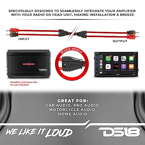 Image of DS18 R20 RCA Ultra Flex Stereo Cable - 2-Male to 2-Male, Digital & Analogue, Supports (Amplifiers, AV Receivers, Hi-Fi) (20 Feet)
