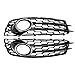 Decoración Cromo/Negro 2X Cubierta de la lámpara de luz antiniebla Delantera del Coche Honeycomb Parrilla Delantera Parrilla para Audi. para A3 8P para S-Line 2009-2012 (Color : Plata)