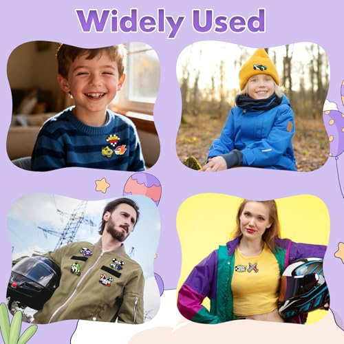 Image of Cute Pins Bulk, Funny Lapel Badge Pins Rubber Brooch Pins for Backpacks, Hats, Bags
