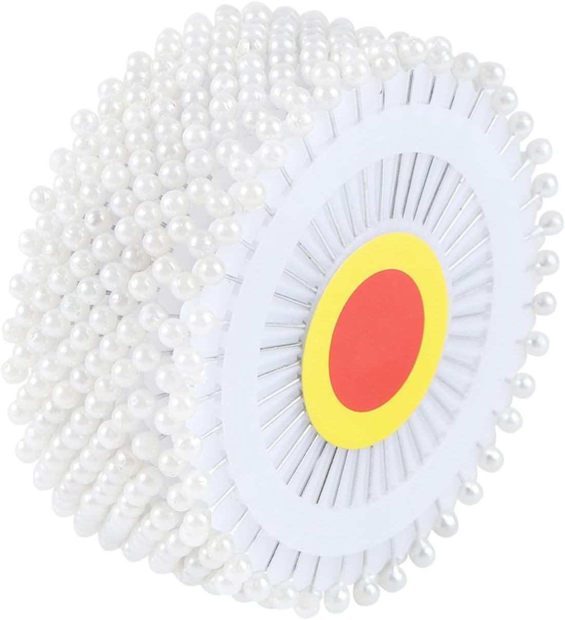 Cabilock 3mm Diameter Pearl Pins Straight Head 480pcs White Stainless Steel Pins for Handicraft Embroidery and Sewing Projects