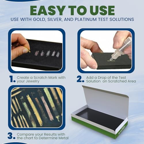 Image of Gemtone Gold Testing Jewelry Kit 10K 14K 18K 22K Testing Solution Purity Determiner Jewelry Scrap Precious Metal