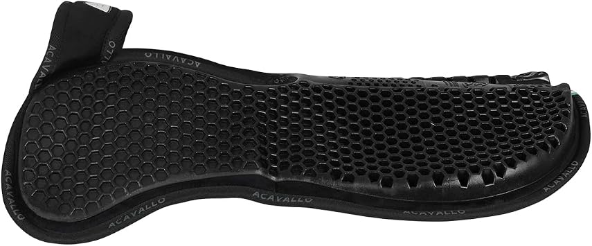 Acavallo Memory Foam WFS Suede Hexagonal Gel Rear Riser Pad, One Size, Black