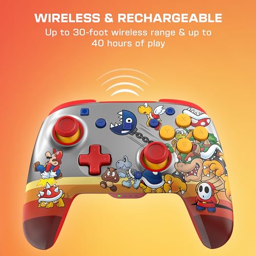 Image of Turtle Beach Rematch Wireless Gaming Controller: Koopa Troop, Switch 2 | Nintendo Switch OLED, TMR Thumbsticks, Rechargeable 40-Hr Battery, 2 Mappable Back Buttons, Motion Controls, Koopa Troop