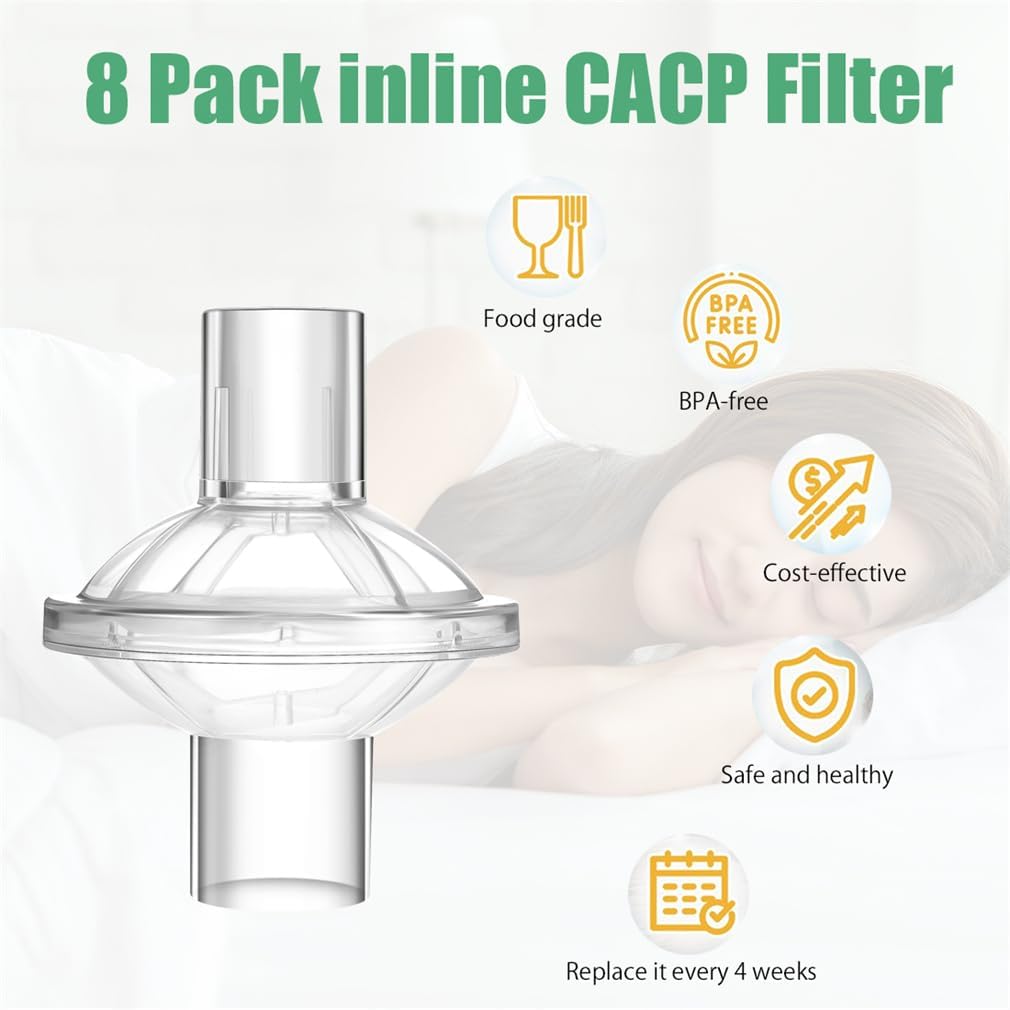 CPAP Filters 8 Pack Universal Fit Inline Filter Filters for Cpap Machine CPAP Supplies Individually Packing for CACP Machine Size 22mm and 25mm Tube - Image 4