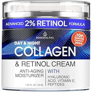 Collagen Face Cream with Retinol & Hyaluronic Acid – Anti Aging Moisturizer for Women & Men, Firming Day & Night Cream for Wrinkles, Hydrating Facial Lotion for All Skin Types