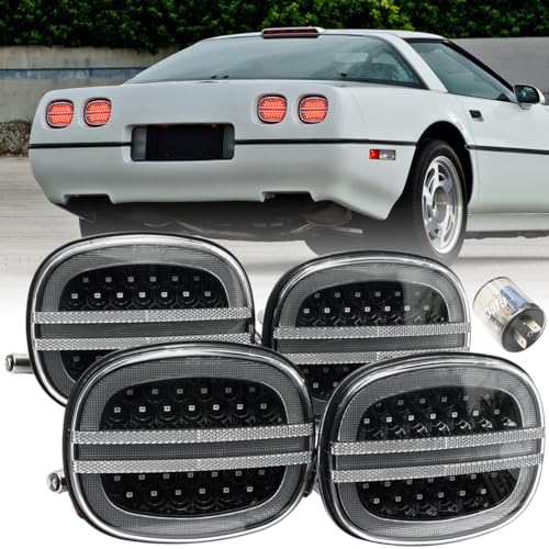 NJSBYL Clear Lens LED Tail Light for 1990-1996 Chevy Corvette C4