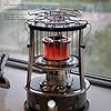 MOTOULAX Kerosene Heater Adjustable Height Non Electric Portable 2 in 1 Stove Heater for Camping Garage Home Emergency Use