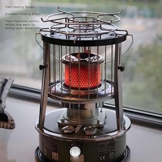 MOTOULAX Kerosene Heater Adjustable Height Non Electric Portable 2 in 1 Stove Heater for Camping Garage Home Emergency Use