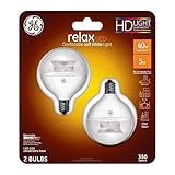 GE 40W Equivalent LED Soft White High Definition G16 Clear Dimmable Light Bulb (2-Pack)