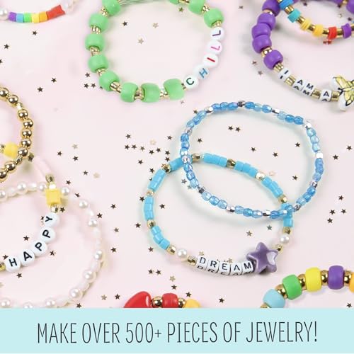 STMT D.I.Y. Rainbow Bead Case, Includes Over 500 Jewelry Making Supplies, Including Cute Beads for Jewelry Making, Bracelet Charms, Storage Case, Friendship Bracelet Kit, Teen Girl Gifts - image 2