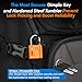 Forge Small TSA Approved Luggage Locks: Ultra Secure Dimple Key Travel Locks Alloy Body, for Luggage, Travel Cases, Backpacks, Orange 6 Pack.