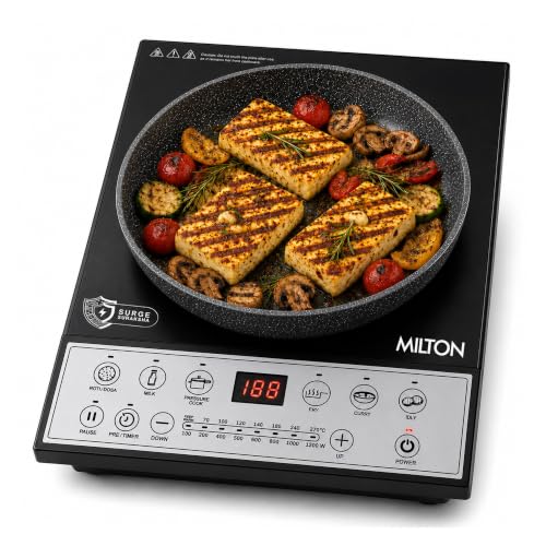 MILTON ELIO Plus 1300W Ceramic Induction Cooktop Black - Image 2