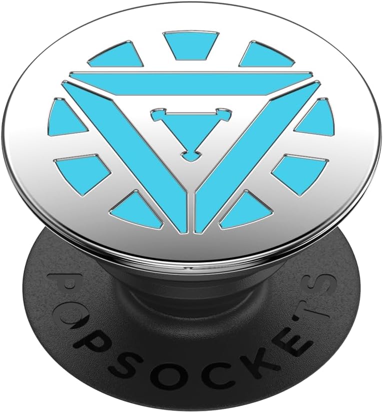 PopSockets PopGrip - Expanding Stand and Grip with a Swappable Top for Smartphones and Tablets - Enamel Arc Reactor