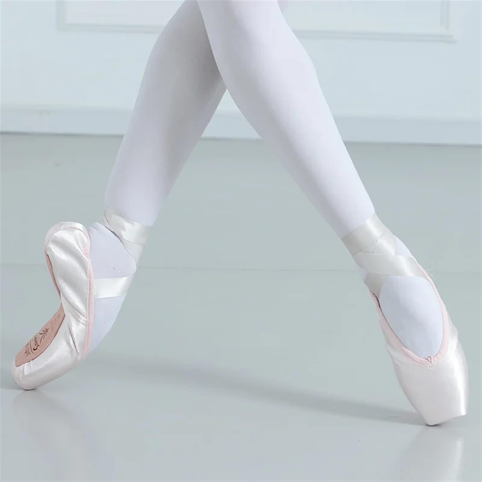Chaussons de Danse Demi-Pointes for Adultes, Filles et Femmes, Chaussures de Danse de Ballet for débutants, en Satin(Pink,10)