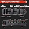 20835553AD Master Power Window Switch Compatible with Chevy Tahoe Avalanche Suburban Silverado 1500 2500 3500 2011-2013 15093440 15906881 20877336 25783951 25976222 #2