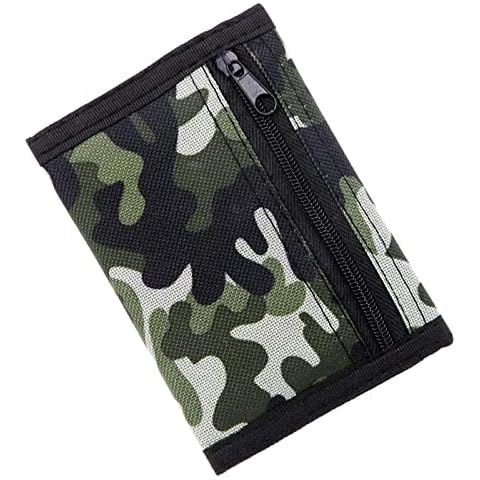 XYOLing Camouflage Wallet Wear Resistant Camo Coin Purse Large Capacity Trifold Wallet for Men Boys Kids Coin Changes Cover