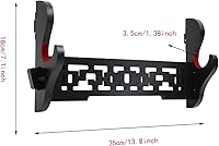 Vista 2 de Soporte para Espada Katana Montaje de Pared - Soporte para Katana de 1 Nivel Acolchado de Terciopelo Estante Samurái Estante de Exhibición de Espada