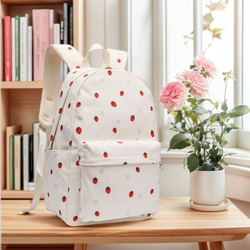 Printed Travel Backpack Large Backpack (Small strawberry)3
