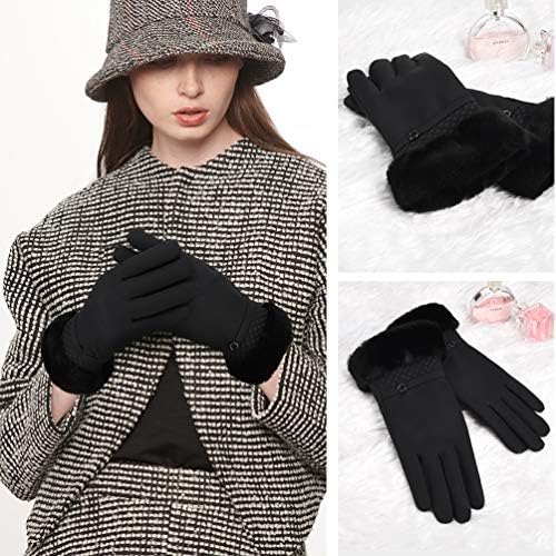 Womens Winter Warm Driving Gloves - Touch Screen Fleece Lining Outdoor Sports Thermal Windproof Soft Mittens for Dressing Running Cycling Camping Riding Bike