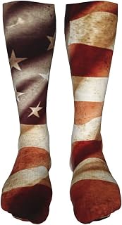 321 Winter Socks 50Cm Black American Flag Socks Colorful Boot Socks Cute Golf Socks For Hiking, Winter, Aldult