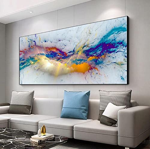 Impressions d'art abstrait nuage coloré KEBIA toile sans cadre