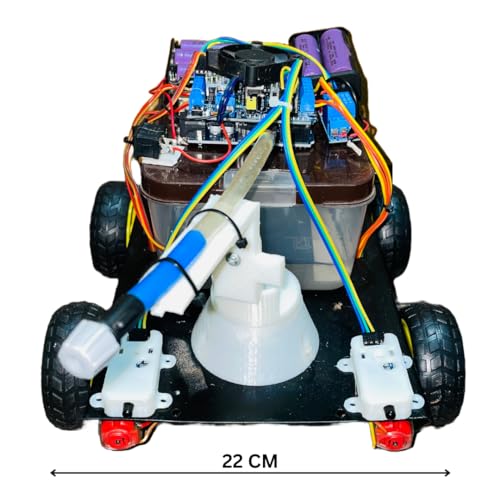 Image of Fire Fighter Robot (Big Size) Major Engineering Project with Project Report (Fire Fighter Robot with Android Control System)