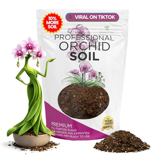 Orchid Soil Premium All Purpose Blend | Large 2.2 Quarts | Ready to Use for Orchids, Bromeliads, Epiphytic Plants | Lava, Calcined Clay and Pinebark | Made in USA