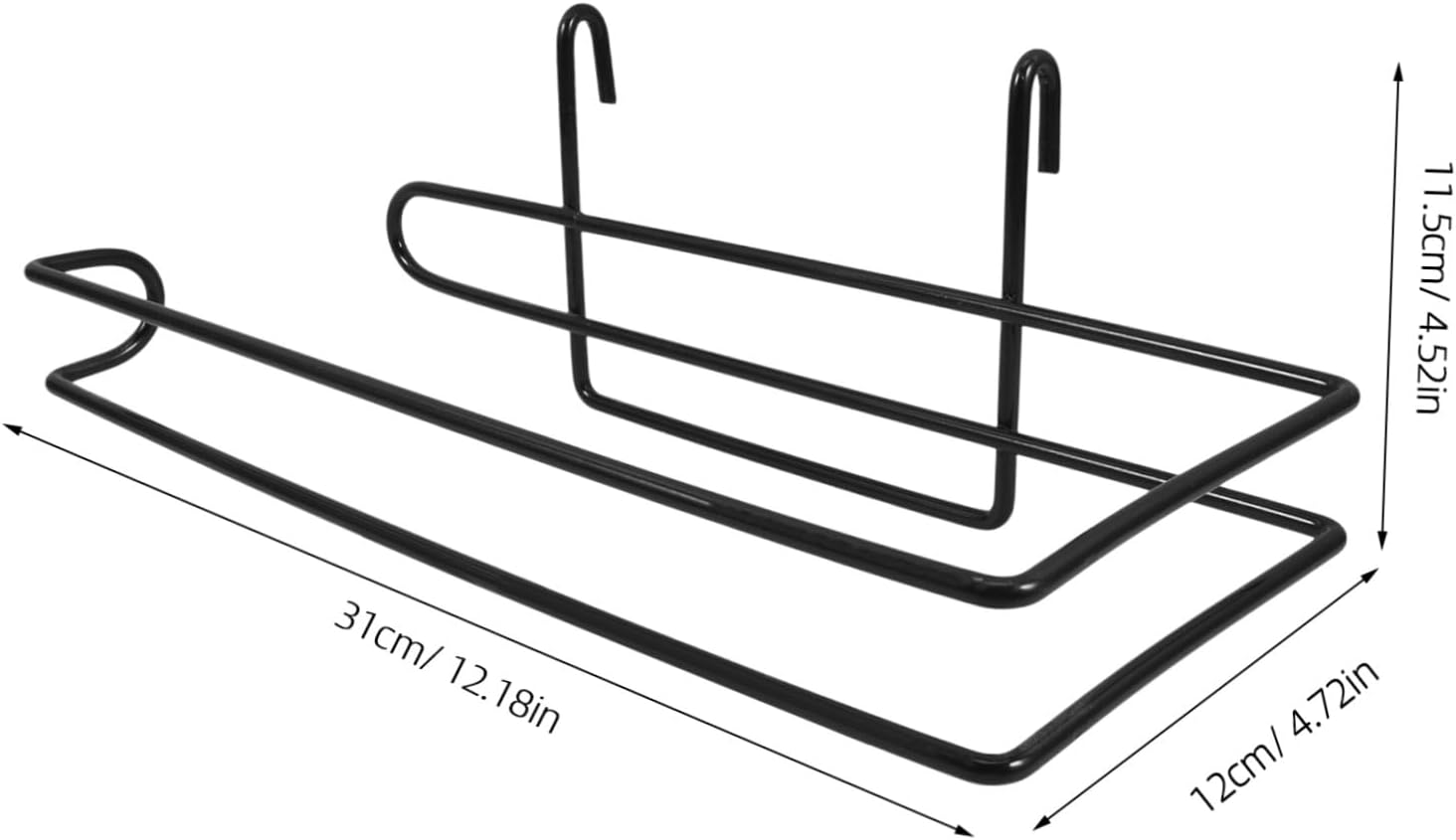 SOLUSTRE Matte Black Hanging Paper Towel Holder Industrial Over Door Rv Kitchen Towel Rack