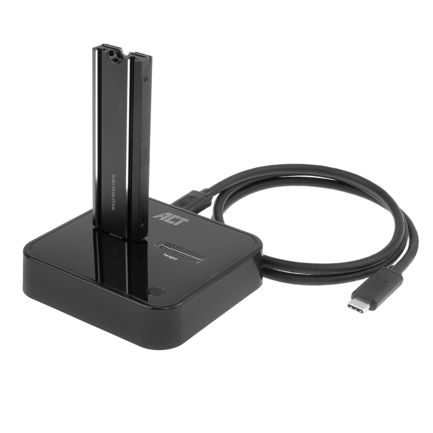 ACT M.2 NVMe/PCIe Dual SSD stacja dokująca, klonowanie offline i tworzenie kopii zapasowych danych, kabel USB-C 3.2 Gen2 10 Gbps, do M-Key i B+M-Key, Heatsink, bez montażu – AC1502