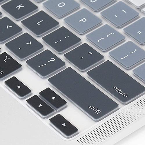Image of Oaky Keyboard Protector MacBook Pro 14 inch /16 inch M1 /M2 /M3 Pro /Max Chip 2021-2024 Release [A2918 A2992 A2779 A2442 A2991 A2780 A24858] Keyboard Skin Guard - Silicon Grey
