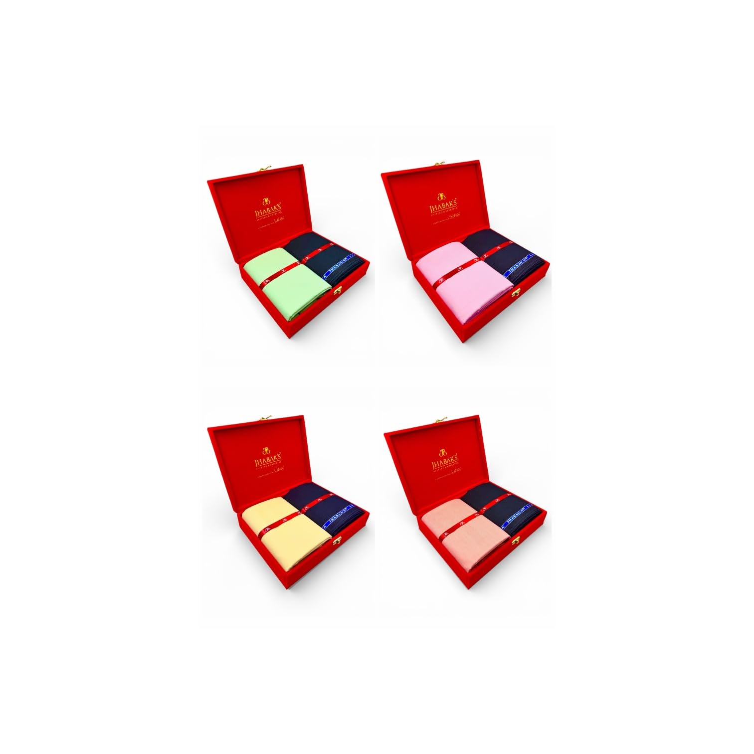 Unstitched Cotton Blend Solid Shirt & Trouser Fabric - 2.25 m Shirt Cloth - 1.20 m Pant Piece (Pack of 4 Velvet)