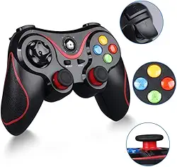 Controle Gamer Sem Fio Ovleng Bluetooth 2.4G com Suporte Celular Joystick Recarregável