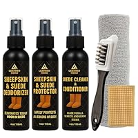 Leather Hero Suede & Nubuck Care Kit – Compatible with UGG Boots, Sheepskin & Winter Suede – 6-Piece Cleaner, Conditioner, Protector, Deodorizer, Brushes & Eraser