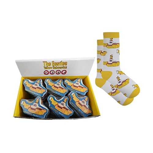 Puckator Unisex Multicolour The Beatles Yellow Submarine Compressed Magic Socks