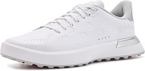 Женские кроссовки GFORE G.112 Embossed Heart G's Golf Shoes, цвет: Белый