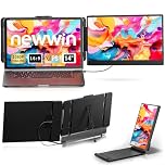 Newwin Laptop Screen Extender 14" FHD 1080P IPS Dual Screen Laptop Clip on Monitor Extender Portable Extra Display Extended Monitor for 13.3-17" Laptops Compatible with Macbook Windows Chrome