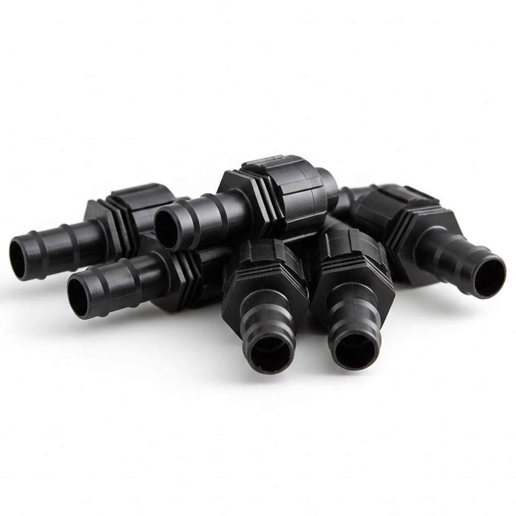 Suinga Pack 100 Uniones Cinta de Riego 16mm a Tubo Goteo | Conector para Sistema de Riego por Goteo, Conexión Rápida, Fugas Zero, negro