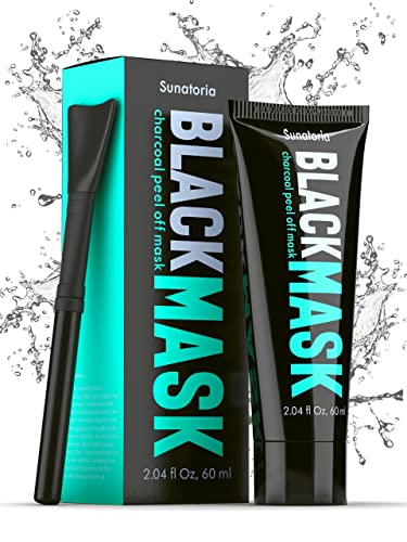SUNATORIA Black Peel Off Mask – Activated Charcoal Face Mask for Women & Men – Purifying Peel Mask with Botanical Extracts – Helps Refresh Look & Leave Skin Feeling Smooth