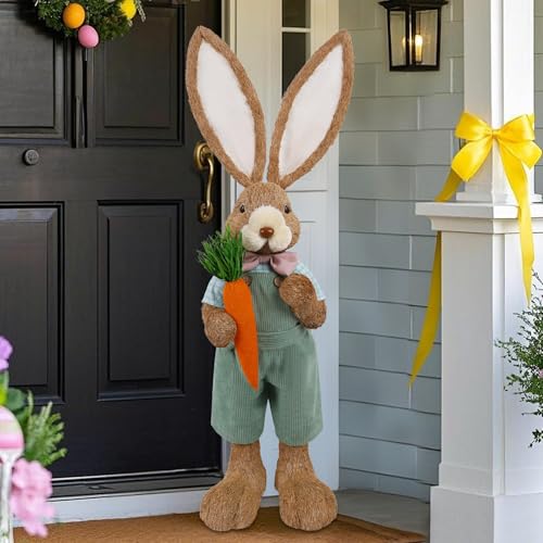 DR.DUDU Easter Bunny Decor, 2.7 FT Large Bunnies Statue Outdoor
