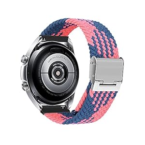 Niboow 22mm Armband für Xiaomi Watch 2 Pro/Watch S1/S1 Active/Mi Watch/Samsung Galaxy Watch 3 45mm, Nylon Armbänder für Samsung Gear S3 Frontier/S3 Classic/Gear S/Galaxy Watch 46mm – Blau/Pulver