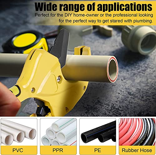 THINKWORK Plastic Pipe Cutter, Ratchet-Type PVC Cutter, PVC Pipe Cutter up to 64 mm, Heavy-Duty Pipe Cutting Tool for Cutting PVC PEX PPR Plastic Hoses and Pipe, Suitable for Home Repairs and Plumber - Image 6