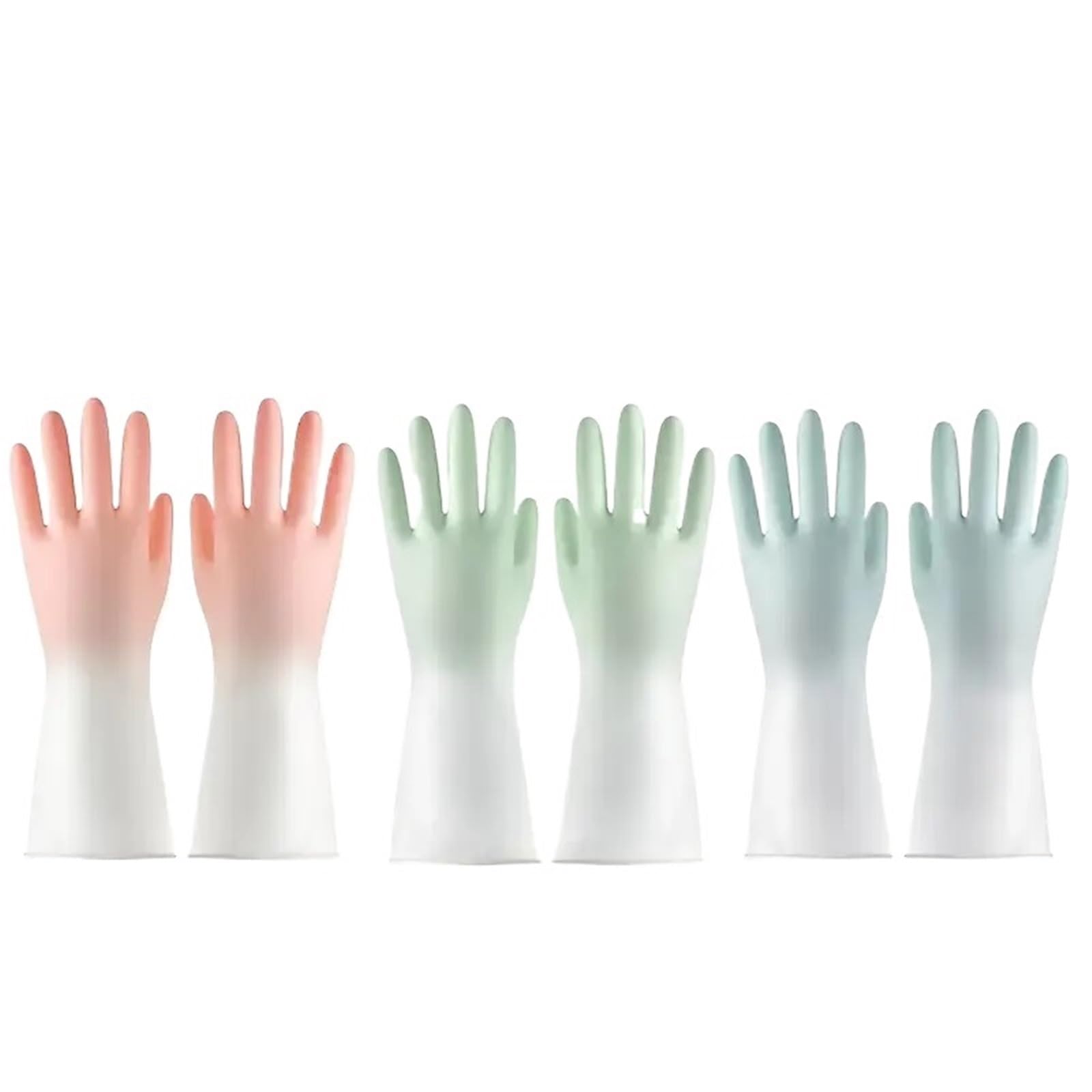 Guantes Limpieza Guantes de limpieza (3 pares), resistentes al agua, antideslizantes, for cocina y lavavajillas