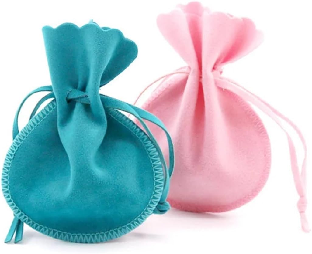 HongJP Velvet Drawstring Jewelry Pouches 60 Pcs Small Velvet Jewelry Pouch Drawstring Bags For Gifts Ring Earrings Candy Display Storage Business Selling Packaging Supply(Wine red,9X12cm)
