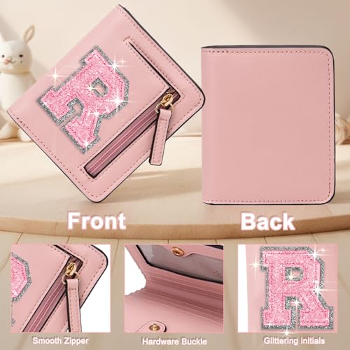 Image of Birthday Gifts for Teen Girl Kids Wallet Girl Wallets Small Initial Rfid Wallet Teen Girls Gift Preppy Stuff for Girls Pink R