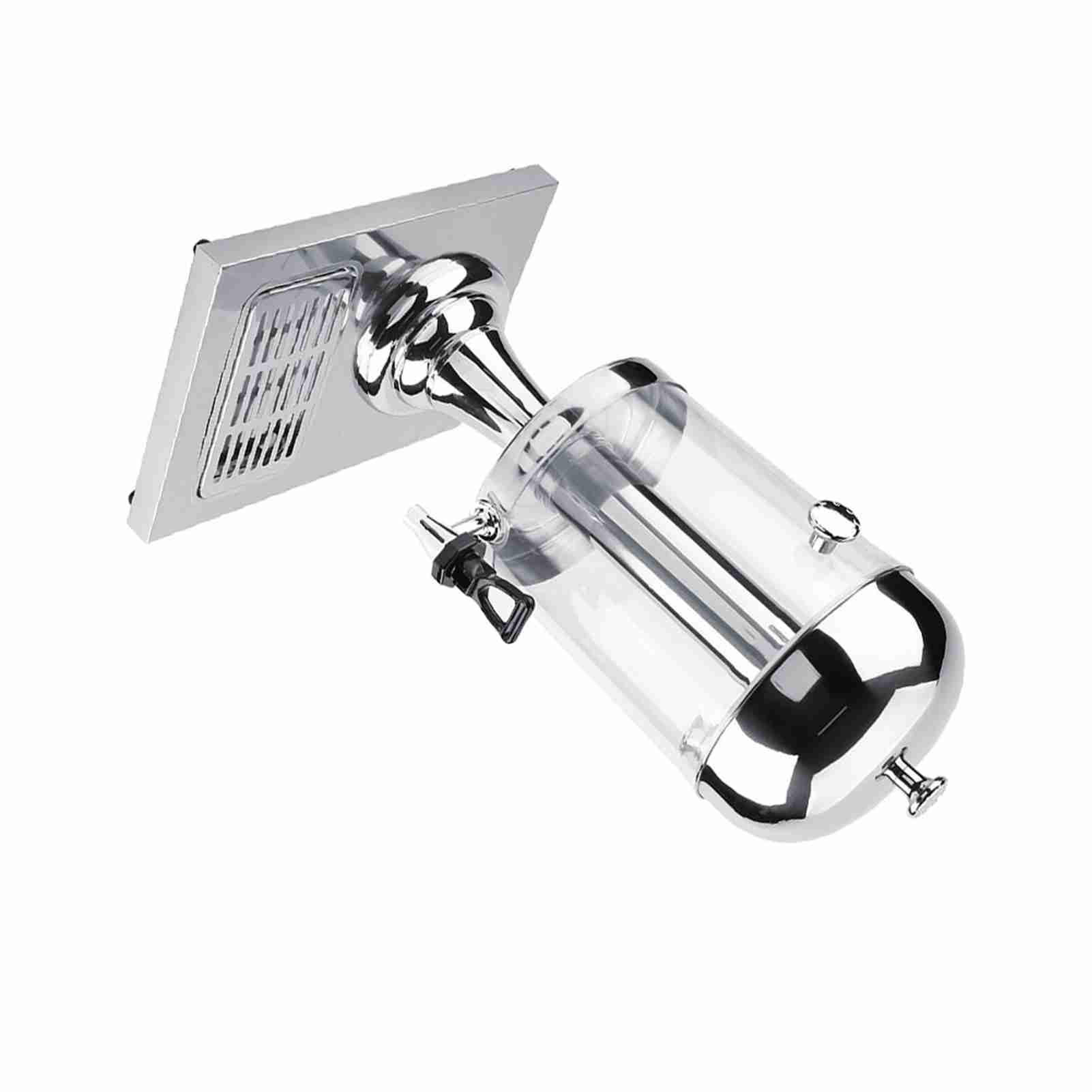 Cocoarm 8L Cold Hot Juice Dispenser No Electricity Needed Beverage Machine with Ice Cube Column for Restaurant Hotel Bar Home (Single head silver)