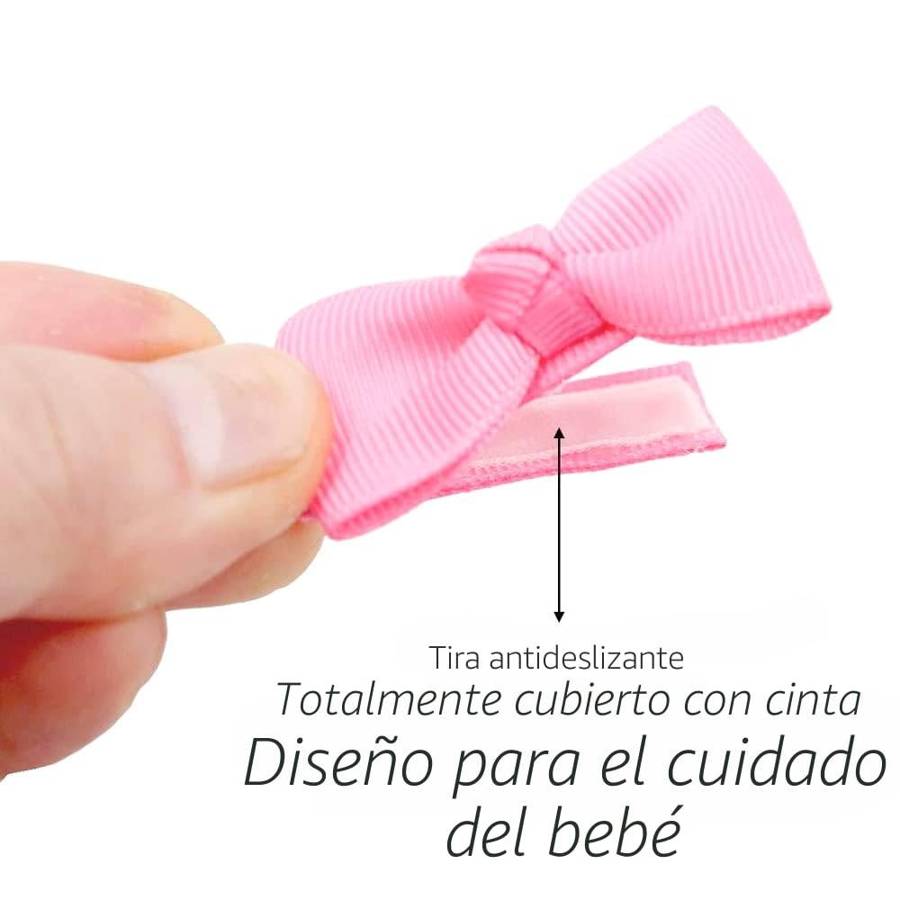 JOYOYO 50 Piezas Lazos Pelo Niña Tamaño Pequeño 5 cm Lazos de Colores, Lazos pelo bebés Pinzas de pelo para bebés