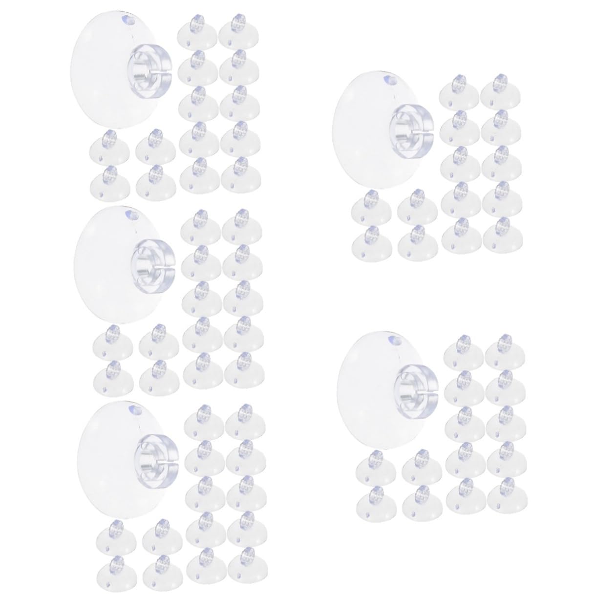 PRETYZOOM 1000 Stück Schnur Mini-Saugnapf Kabelclips Saugnapfhalterung Haken hängende Wandklammern Lichterketten für draußen Weihnachtsbeleuchtung Sauger-Lichter-Clips leichte Clips Plastik