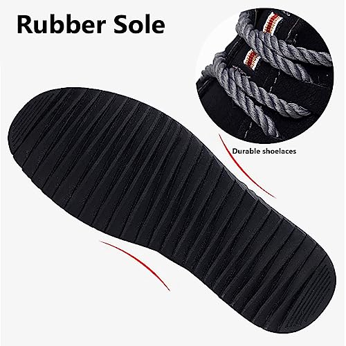 Mens Warm Chukka Boots Leather Fleece Suede Driving Ankle Desert Boot Lightweight Casual Slip-On Loafer Winter Shoes2