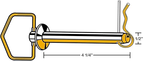 Miniatura 2 de 014973159528 Pasador de enganche de mango giratorio, 12 x 4-14, pieza-1